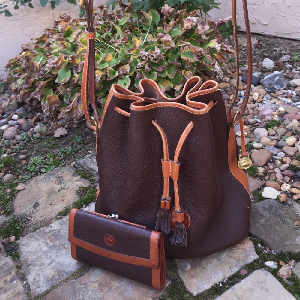 Vintage Dooney & Bourke Drawstring Bucket Bag